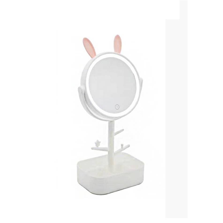 LED Lighted Bunny Makeup Mirror